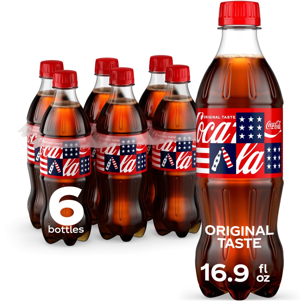 Coca-Cola Original Taste Soda, Original (6 x 16.9 fl oz)