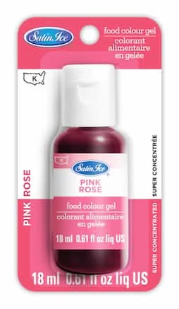 Satin Ice Food Color Gel, Pink Rose (0.61 fl oz)