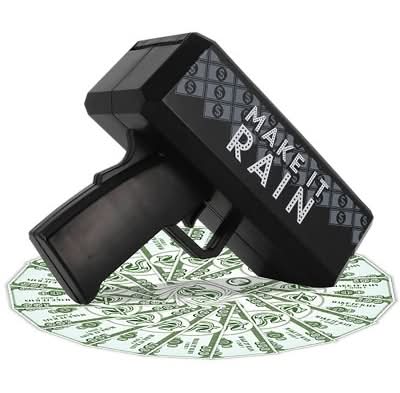 NPW Make It Rain Money Maker Shooter Gun Toy 5+, Assorted (101 ct)