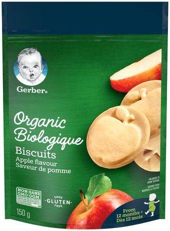 Gerber Organic Biscuits Apple Flavour Toddler Snack (150 g)