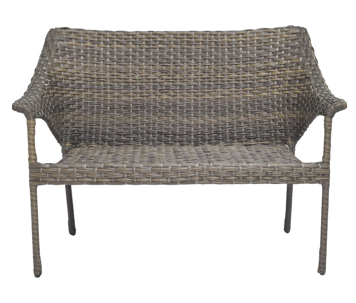Style Selections Lola Wicker Outdoor Loveseat with and Steel Frame