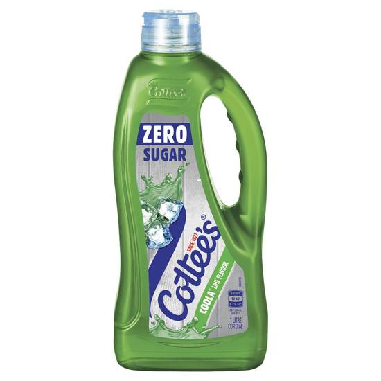 Cottee's Cordial Zero Sugar Coola Lime 1L