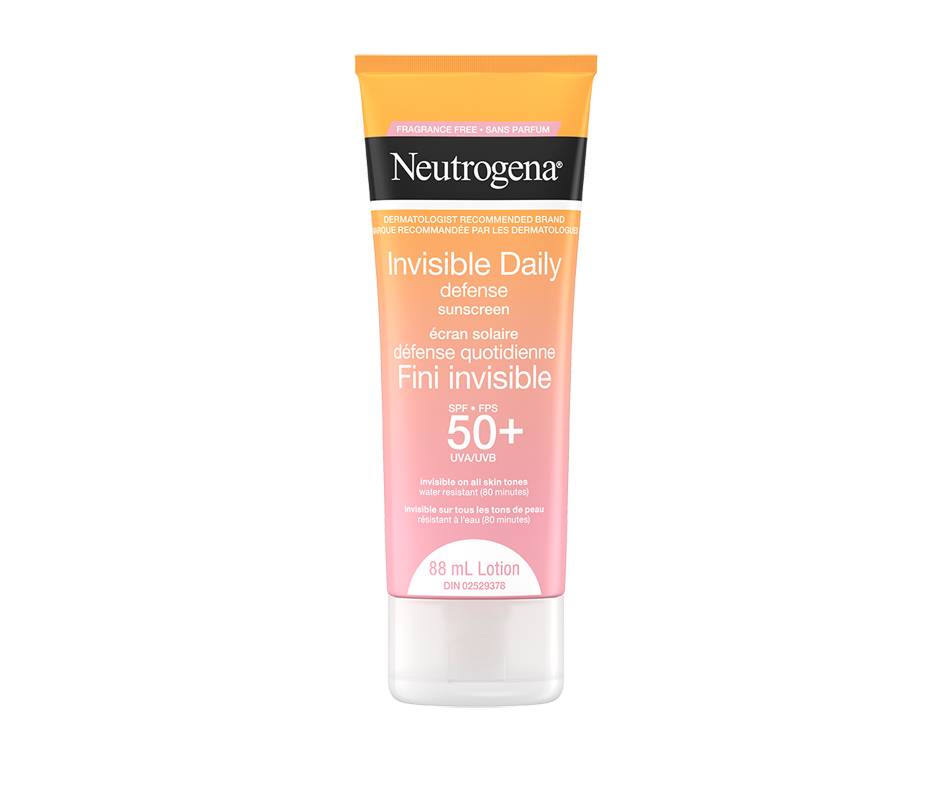 Neutrogena lotion écran solaire sans parfum défense quotidienne fini invisible fps 50+