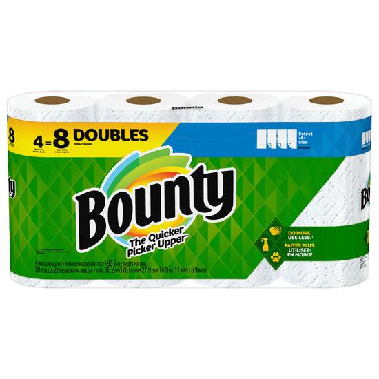 Bounty White 2-ply Select a Size Paper Towels (4 ct)