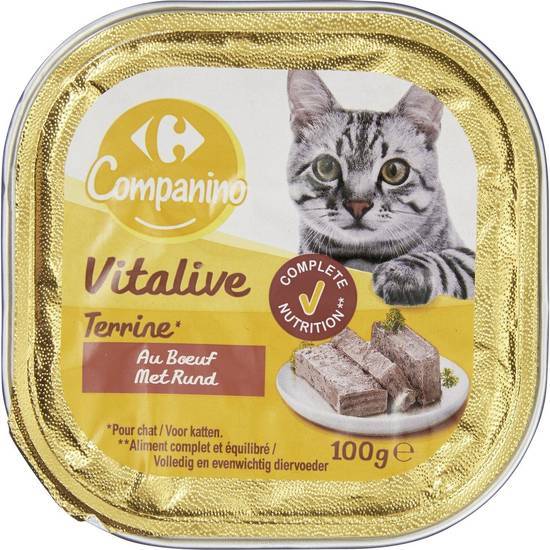Carrefour Companino - Pâtée pour chats au bœuf