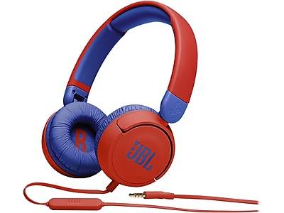 JBL JR310 On-Ear Headphones, Red (JBLJR310REDAM)