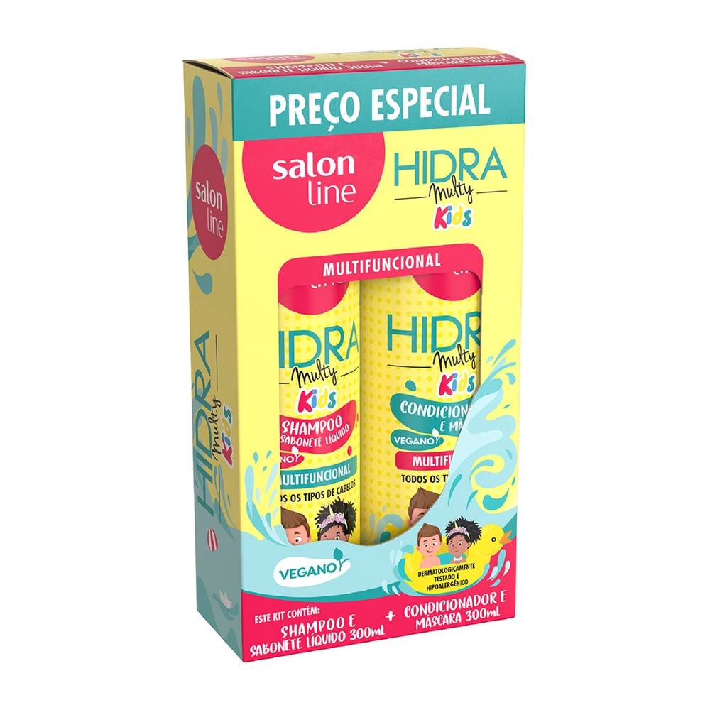 Salon line kit shampoo + condicionador hidra kids (2x300ml)