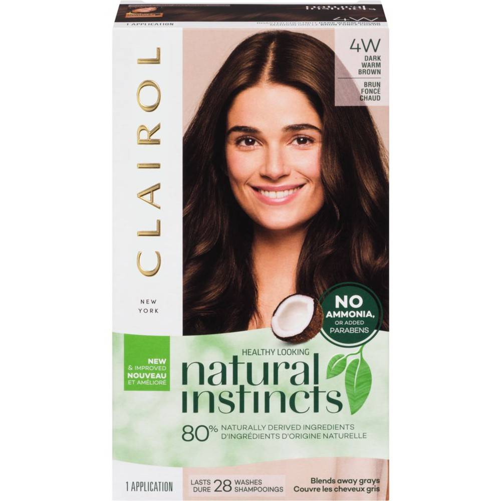 Clairol Natural Instincts 4w, Dark Warm Brown Chestnut (100 g)