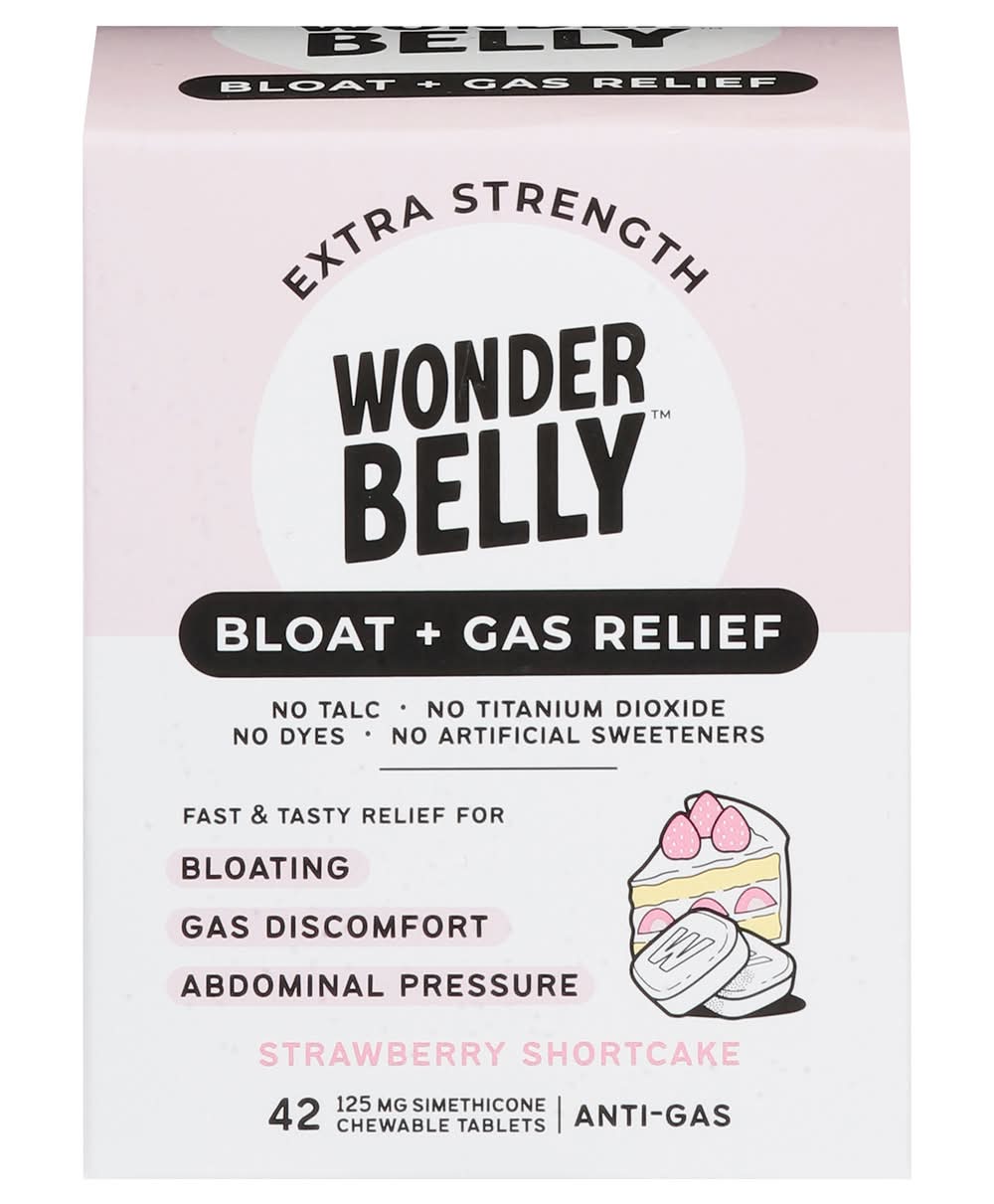 Wonderbelly Bloat + Gas Relief, Strawberry Shortcake (42 ct)