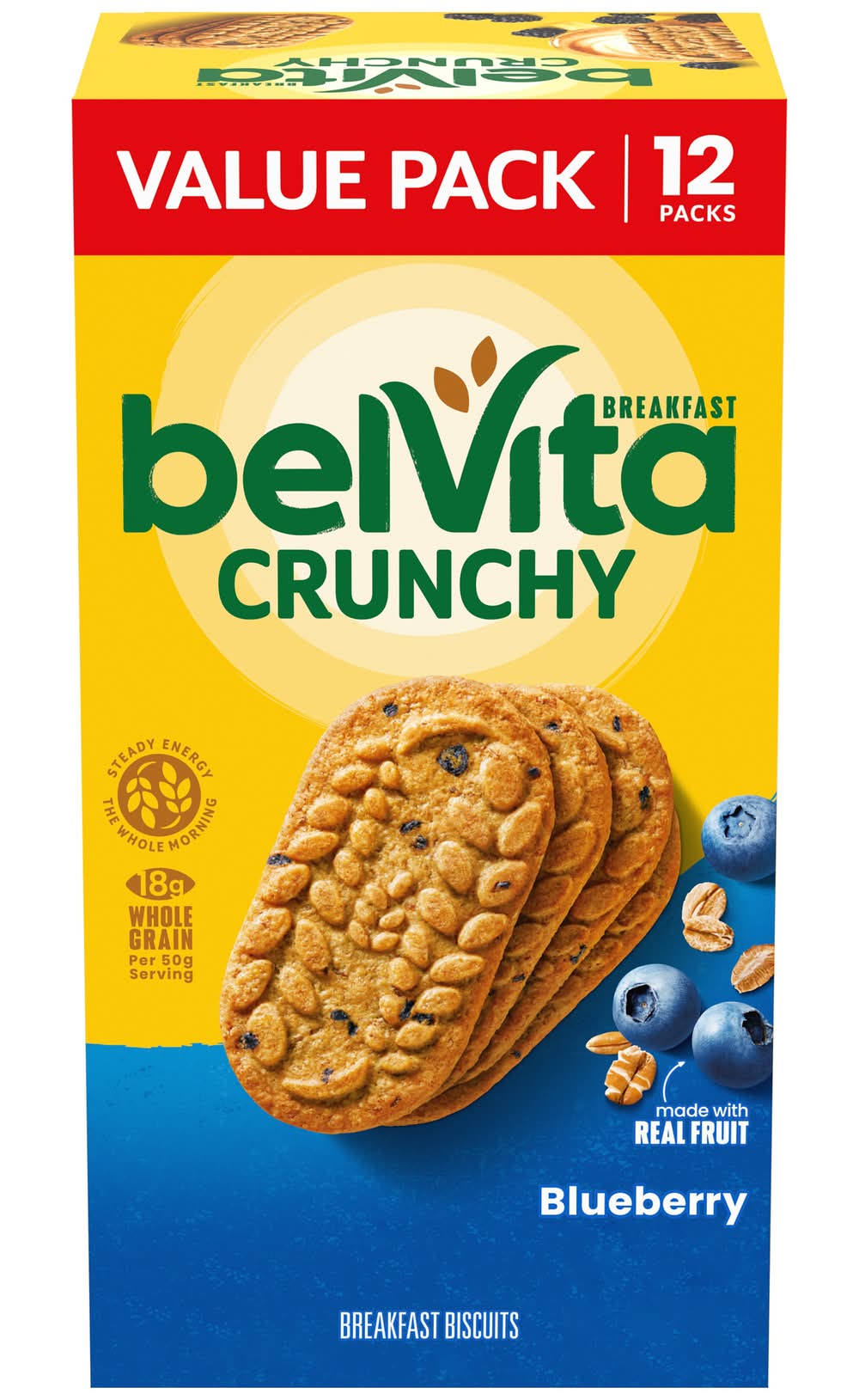 BelVita Breakfast Biscuits, Blueberry (1.32 lbs, 12 ct)