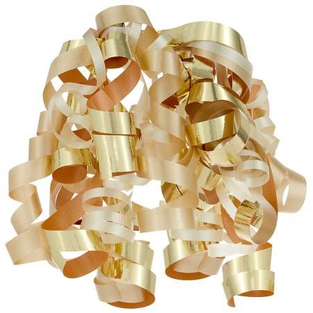 Hallmark Ivory/Gold Metallic Curly Ribbon Gift Bow