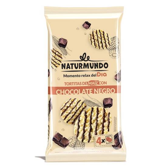 Tortitas de maíz con chocolate negro Naturmundo bolsa 90 g