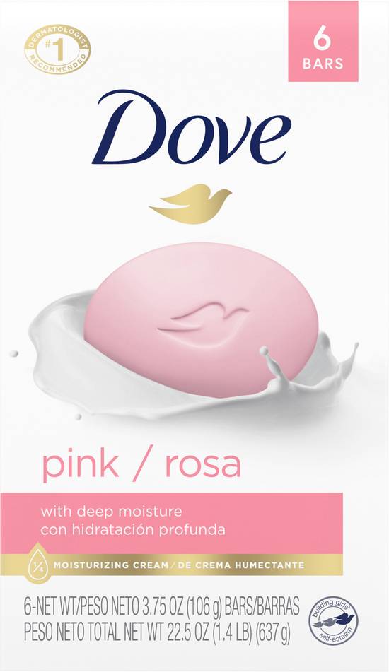 Dove Pink Bars Soap (6 ct)