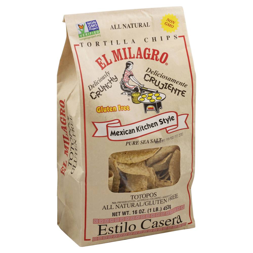 El Milagro Sea Salt Mexican Kitchen Style Tortilla Chips