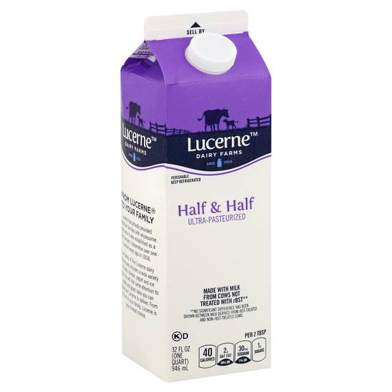 Lucerne Ultra-Pasteurized Half & Half (32 fl oz)