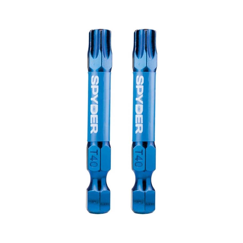 Spyder Mach-Blue T40 1/4-in x 2-in Torx Impact Driver Bit (2-Piece) | 19056