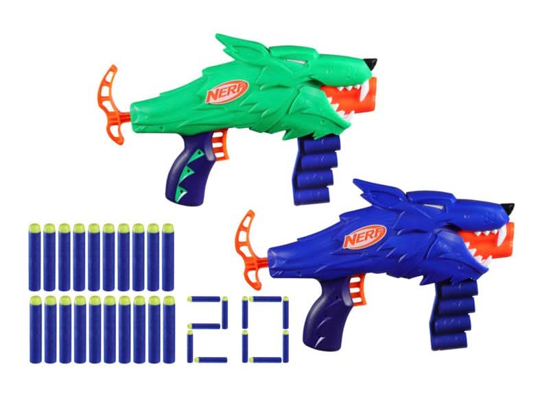 Nerf Lanzador de Dardos Wild Wolfpack 20 Dardos único color