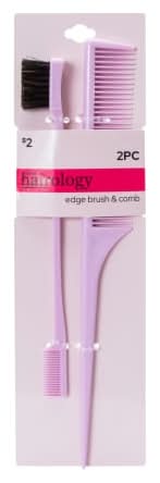 Edge Brush & Comb Set 2-Piece Pink