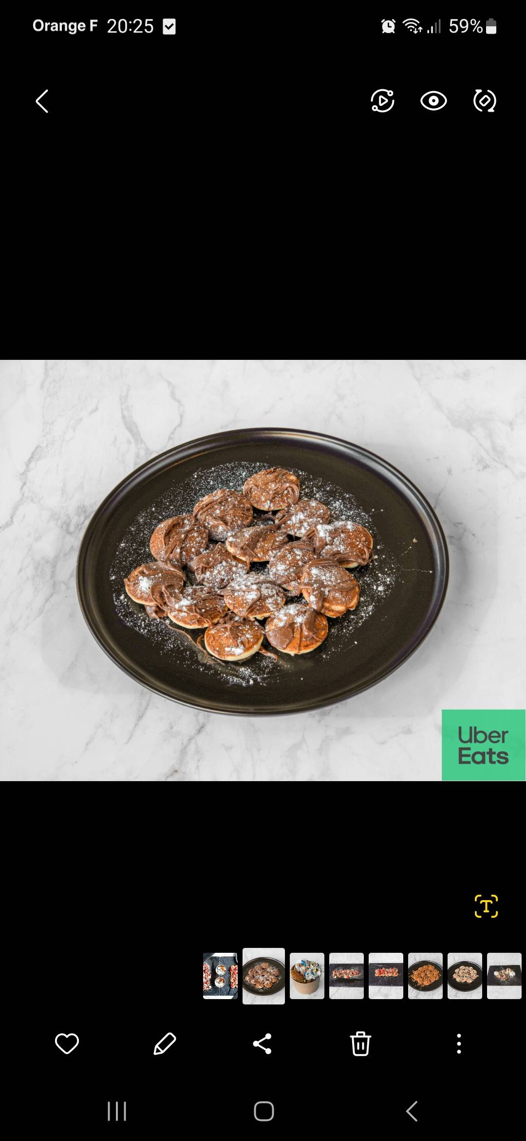 14 mini pancakes nutella