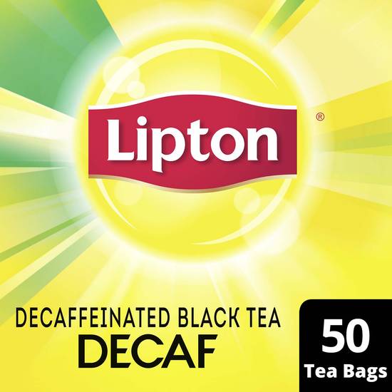 Lipton Decaffeinated Black Tea Bags, 50 CT