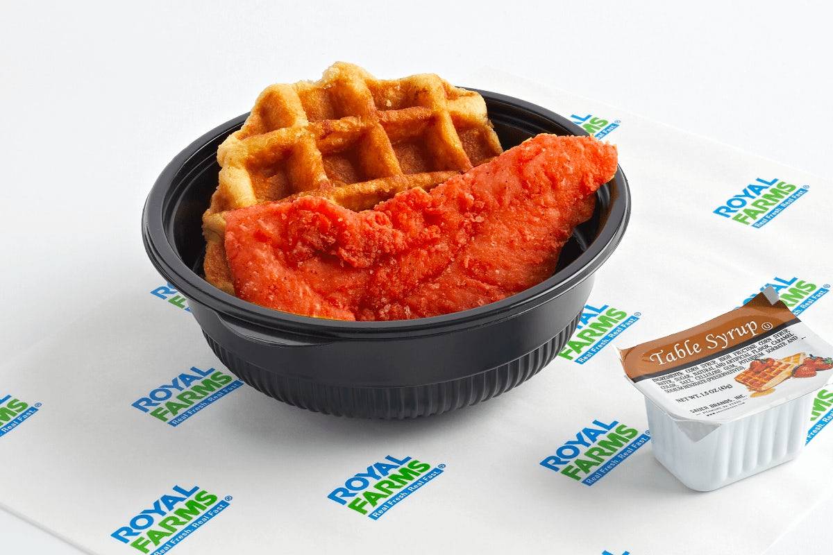 Waffle Bowl with Spicy Tender