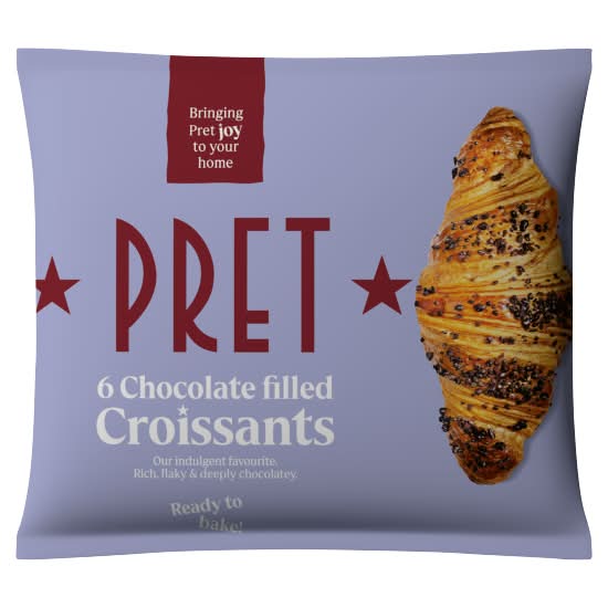 Pret Chocolate Filled Croissants (6 pack)