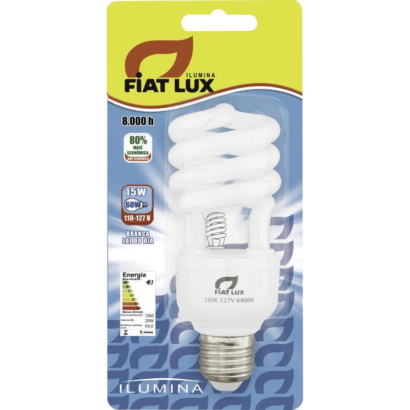 Fiat lux ilumina lâmpada espiral 127v/15w