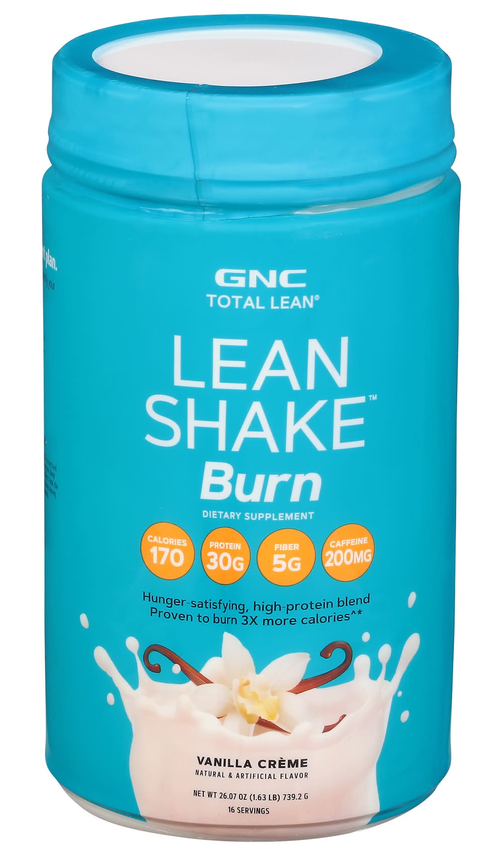 GNC Total Lean Burn Shake, Vanilla Creme (26.07 oz)