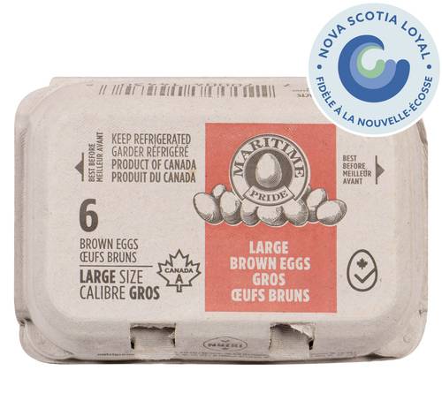 Maritime Pride Large Brown Eggs (6 ct)