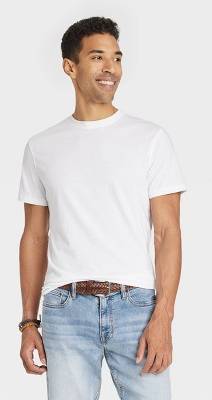 Goodfellow & Co. Every Wear Short Sleeve Crew Neck T-Shirt, Men, XL, White
