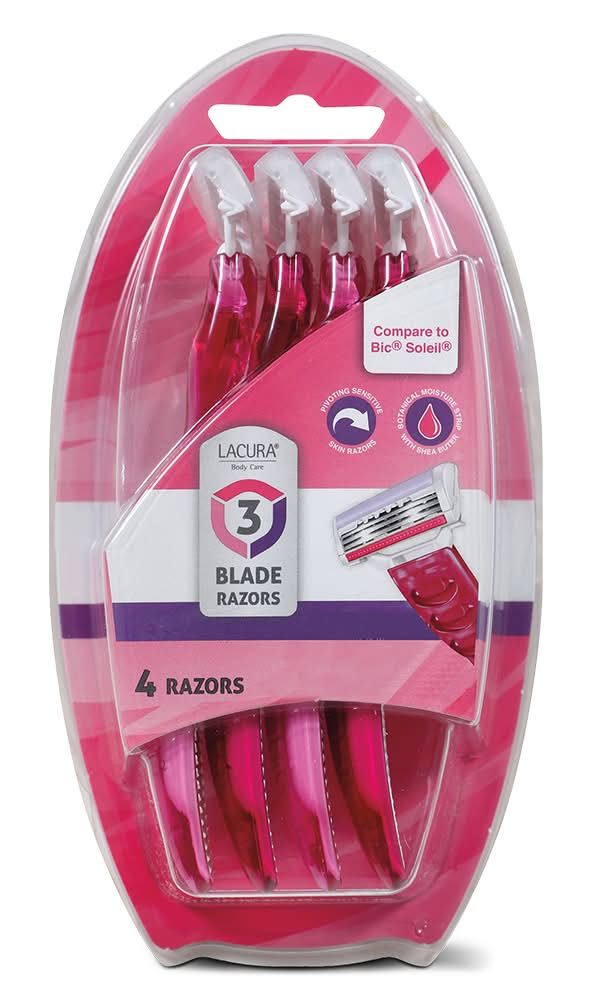 Lacura Triple Blade Razors, Women (4 ct)