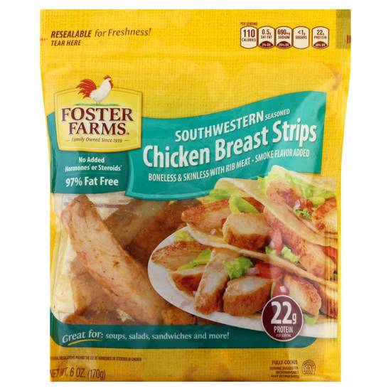 Foster Farms Southwestern Seasoned Chicken Breast Strips (6 oz)