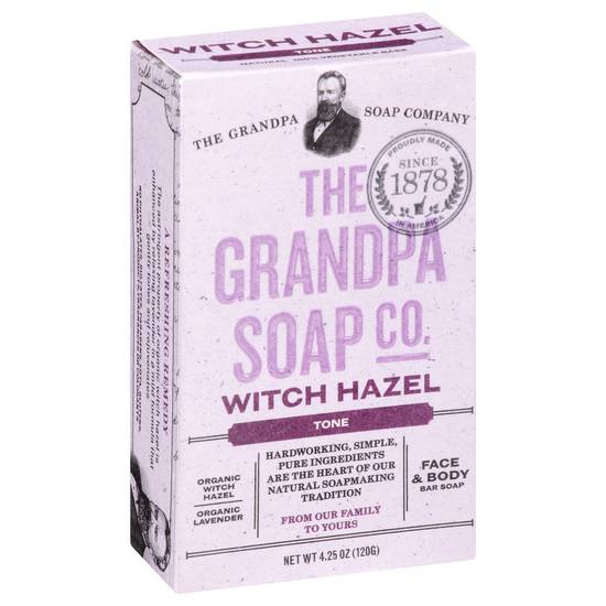 The Grandpa Soap Co Face and Body Bar Soap Witch Hazel Tone