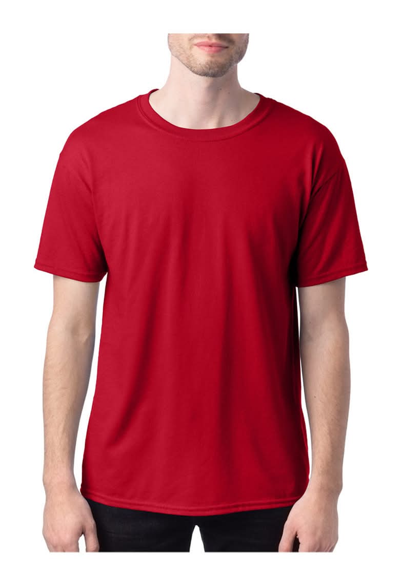Hanes Ecosmart Short Sleeve Tee, Men, S, Deep Red