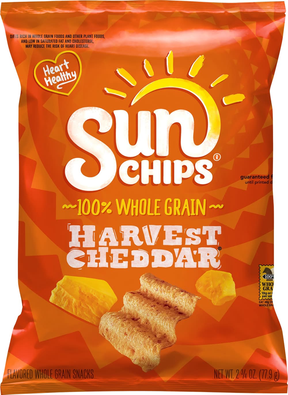 Sun Chips 100% Whole Grain Snacks, Harvest Cheddar (2.75 oz)