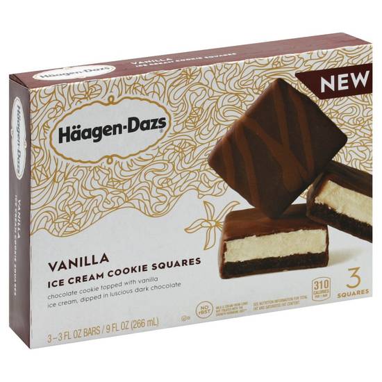 Häagen-Dazs Vanilla Ice Cream Cookie Squares (3 ct)