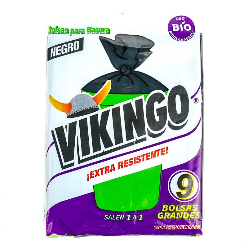 Vikingo Bolsa Basura Gde Negra 9Ud
