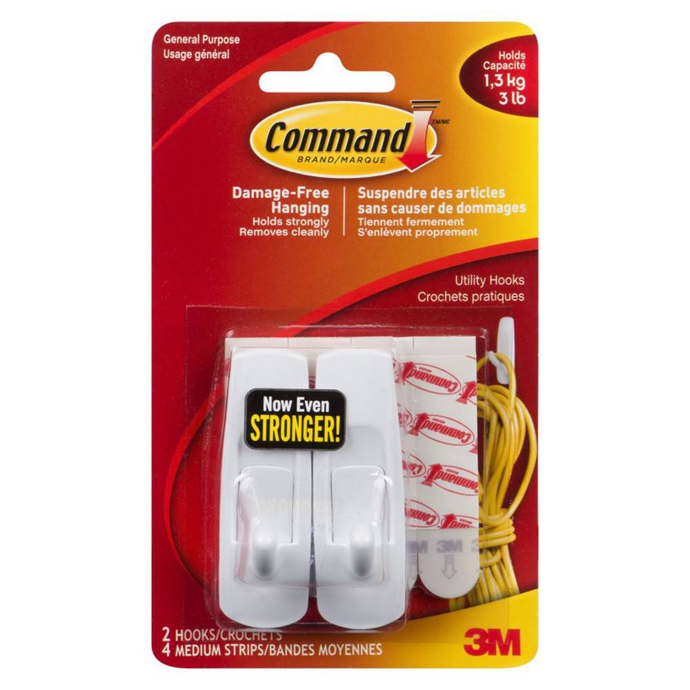 3M Hooks With Medium Strips