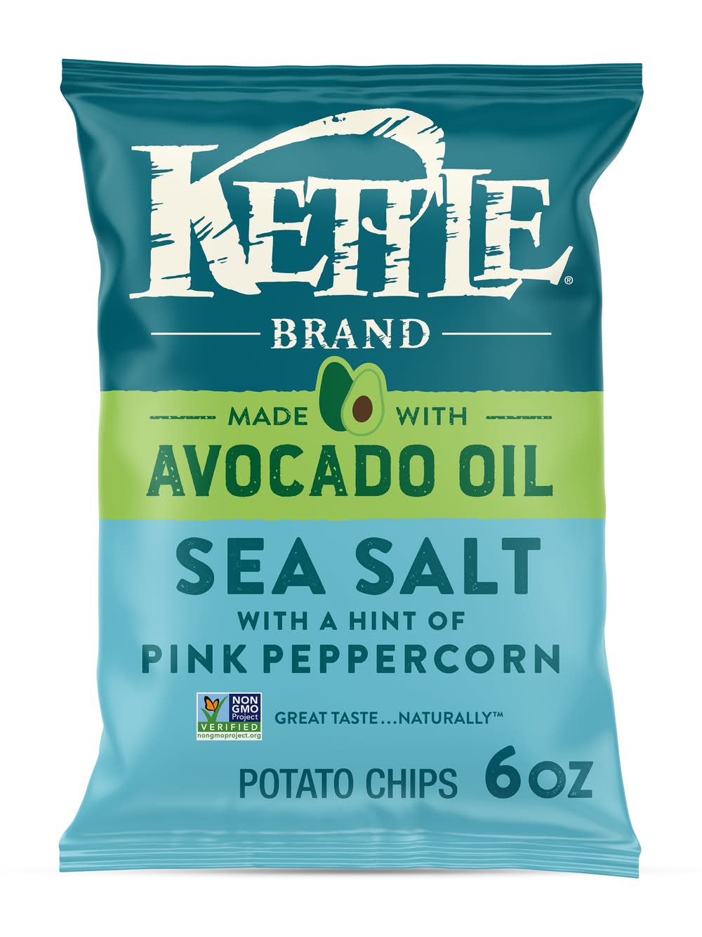 Kettle Brand Potato Chips, Sea Salt Pink Peppercorn (6 oz)