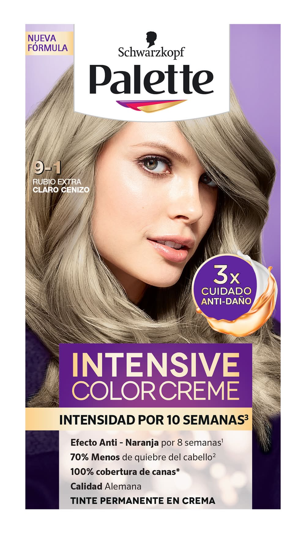 Palette · Tinte rubio extra claro cenizo 9-1 (4,17 ml)