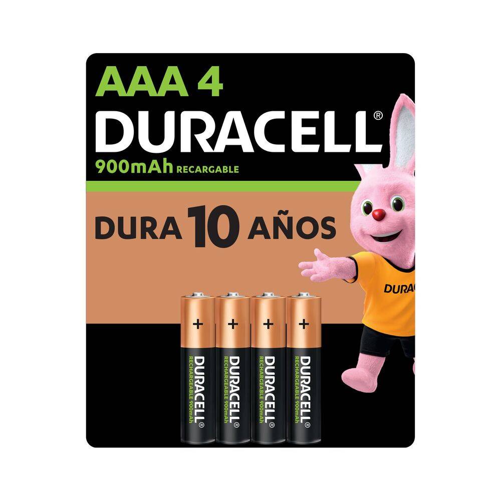 Duracell pila recargable aaa (4 un)