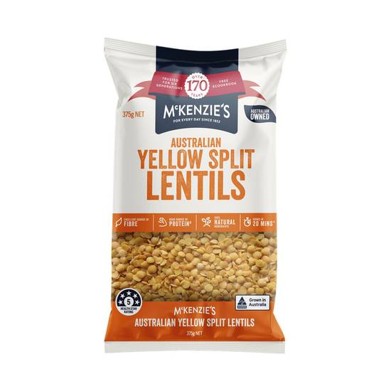 McKenzie's Yellow Lentils 375 gram
