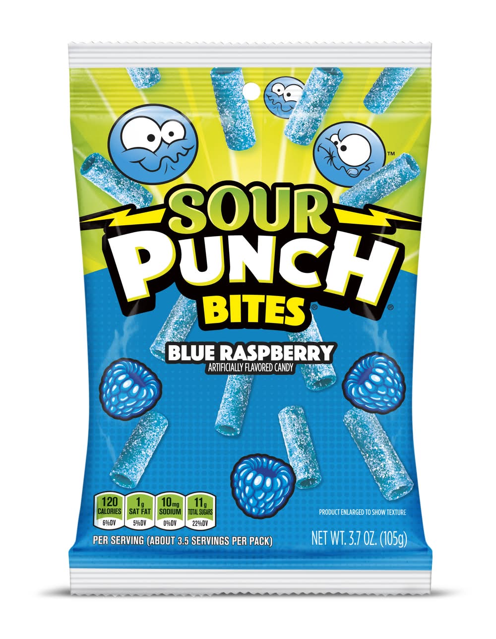 Sour Punch Bites Candy, Blue Raspberry (3.7 oz)