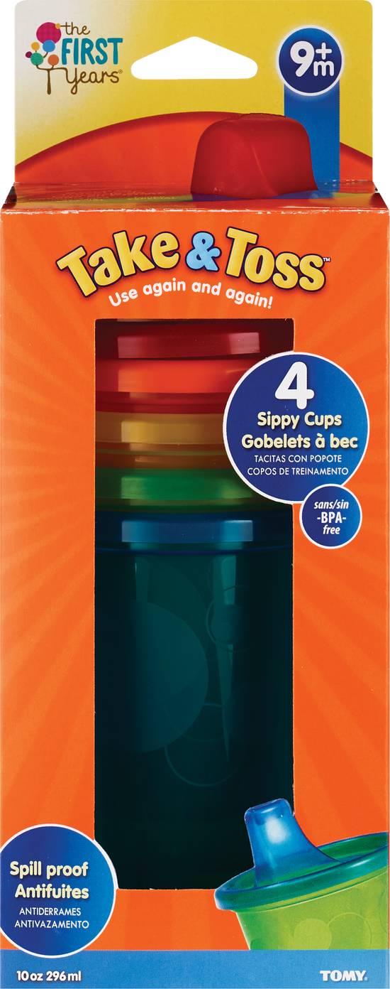 Take & Toss 10oz. Spill Proof Sippy Cup 4 pack