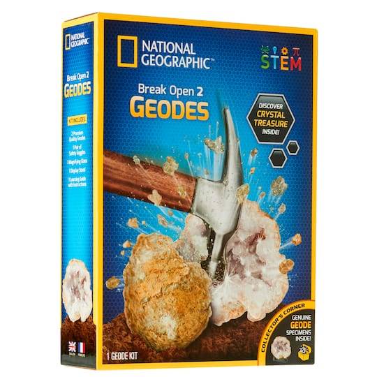 National Geographic Break Open 2 Geodes Science Kit For Kids