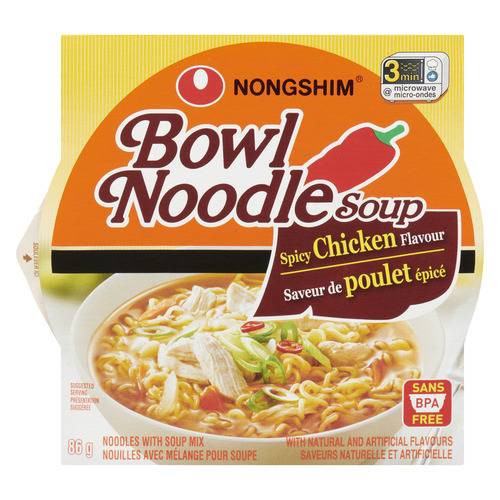 Nongshim bol de soupe aux nouilles - bowl noodle soup (poulet épicé)