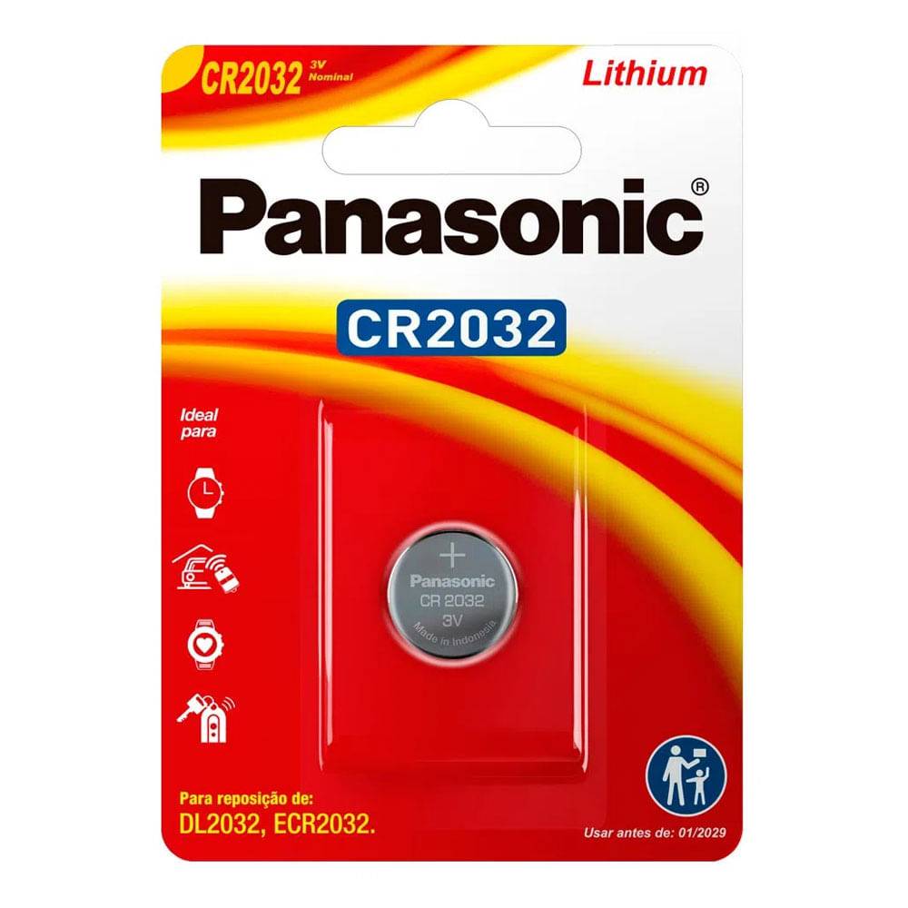 Panasonic · Bateria lithium cr2032