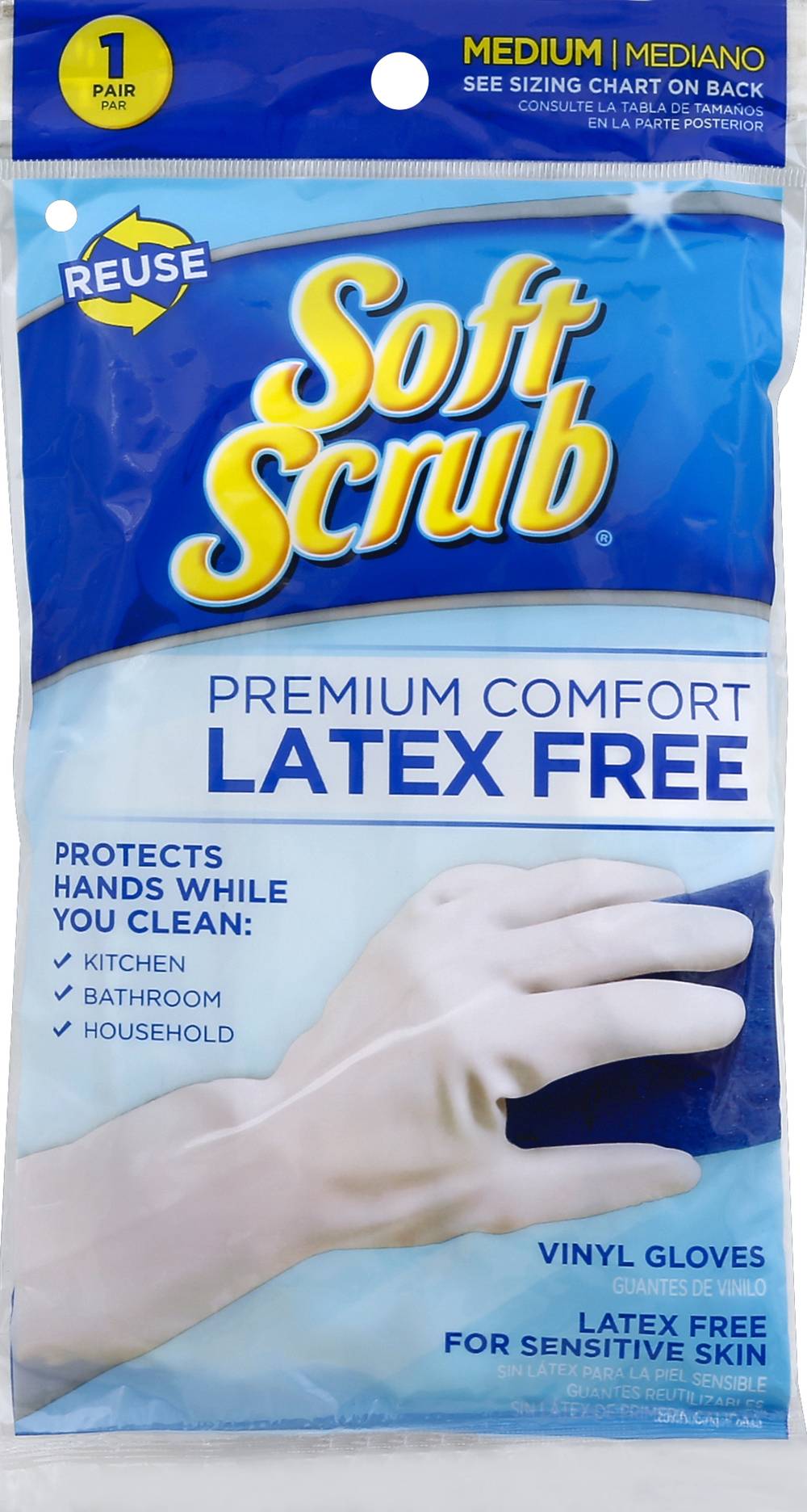 Soft Scrub Latex Free Vinyl Gloves (3.2 oz)