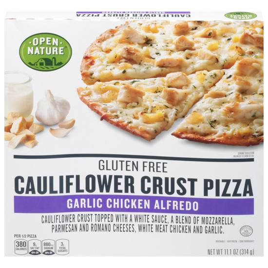 Open Nature Cauliflower Crust Chicken Alfredo Pizza (garlic)