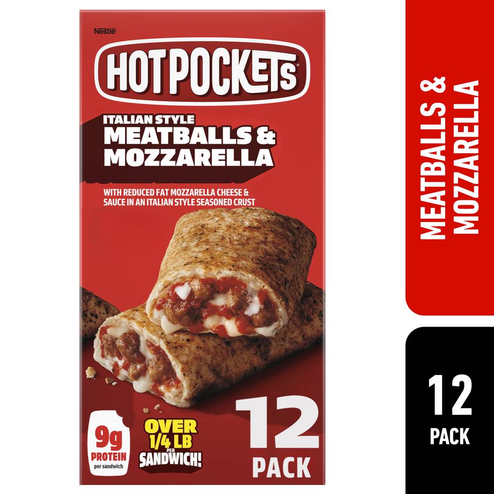 Hot Pockets Meatballs and Mozrella Sandwiches With Garlic Buttery Crust (3.38 lbs)